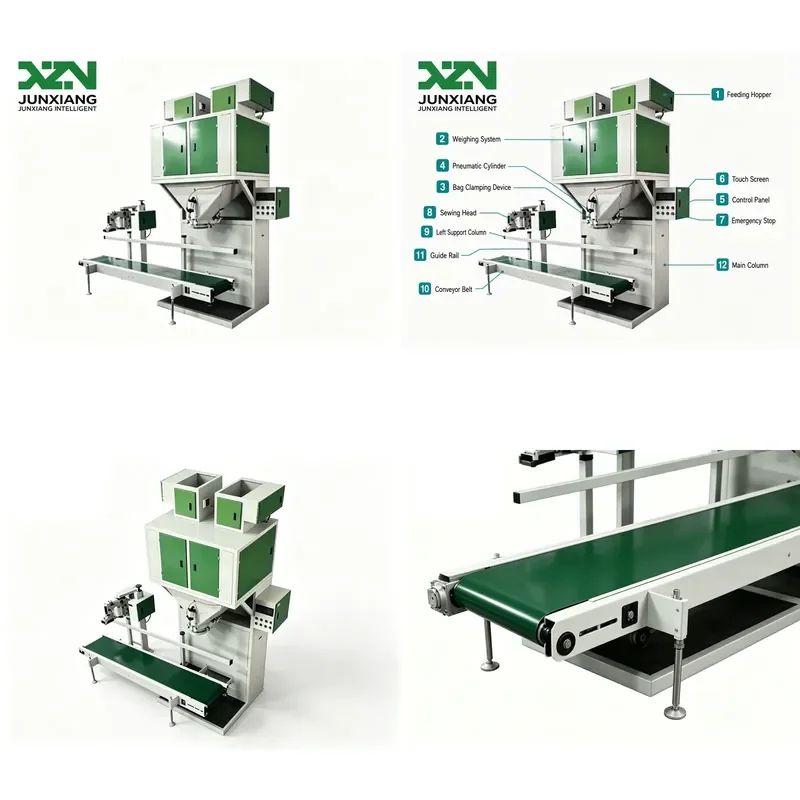 for DCS-D50 Double Bucket Granule Quantitative Packaging Scale PLC Control Semi-Automatic Filling Sealing Machine 10-50KG