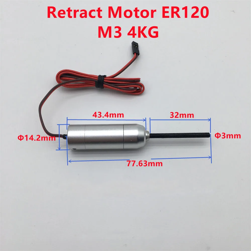 ER150 M4 12-17 KG/ER120 M3 4KG silnik chowany do samolotu hobbystycznego JP w pełni metalowy elektryczny retrakt do DIY