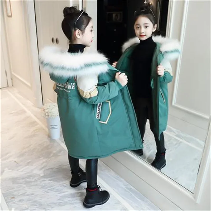 Winter Jacket for Girl New Fashion Autumn Winter Jacket Kids Hooded Coat Children Snowsuit Down Cotton Clothes Outerwear Parka