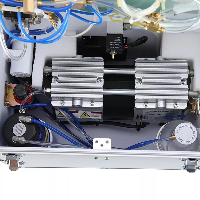 BD-402 Portable Dental Unit With Air Compressor Surgery Turbine Units 3 Way Syringe 2/4 Holes Hand-Held Dentistry Lab Equipment