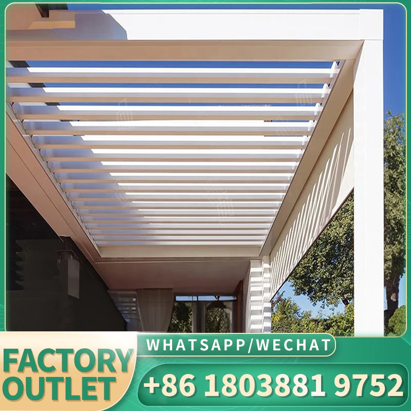 SUNC Grey Bioclimate Pergolas 3x4 Outdoor Electric Louvered Aluminium Pergola