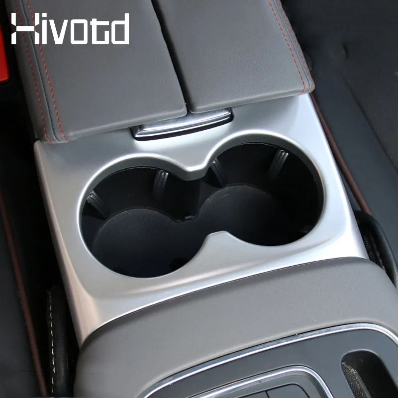 Hivotd Front Water Cup Holder Cover Garnish Trim Carbon Car Accessories Interior Products For Citroen C5 Aircross 2017 - 2021