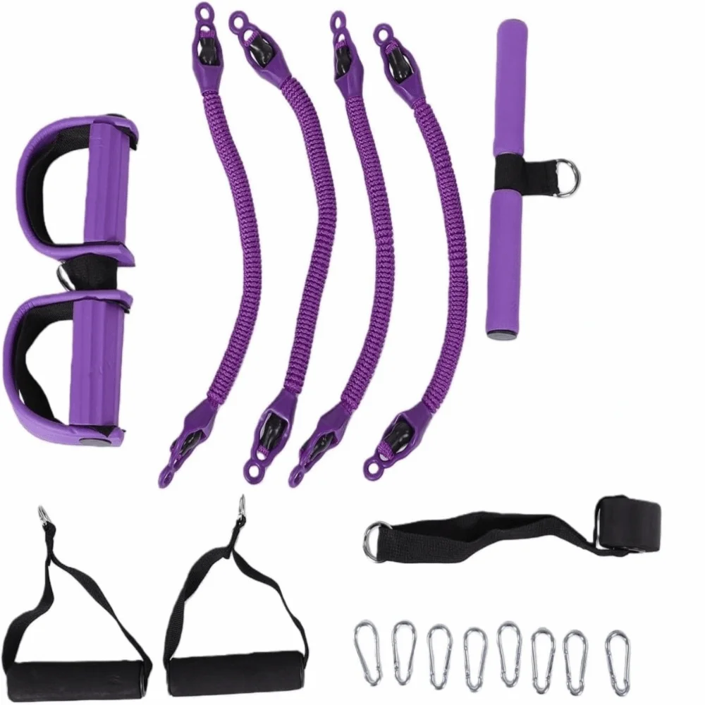 Adjustable Resistance Pedal Resistance Band Braided Fabric Sleeve Non Slip Foam Grip Exercise Resistance Band Door Anchor