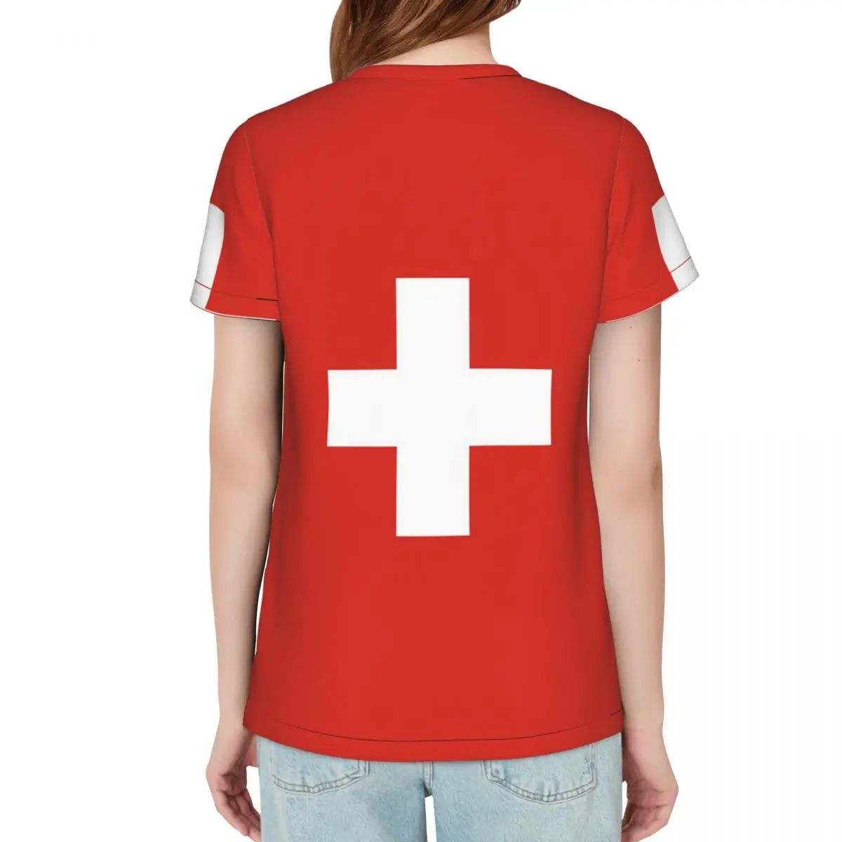 Bern Bear Swiss Flag Switzerland Coat Of Arms T-Shirt Women Short Sleeve T Shirts Round Neck Clothing Cotton Summer Tees