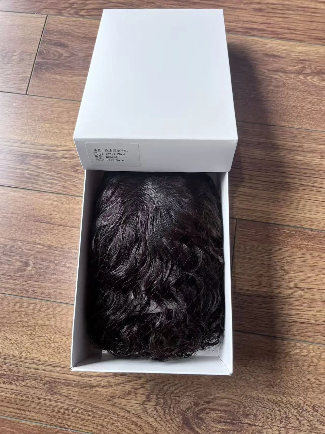 100% Echt Haar Topper Volledige Zwitserse Kant Handgeknoopte Pruik |   Comfort Fit Clip-in Haarstukje |   Losse golf pruik op maat