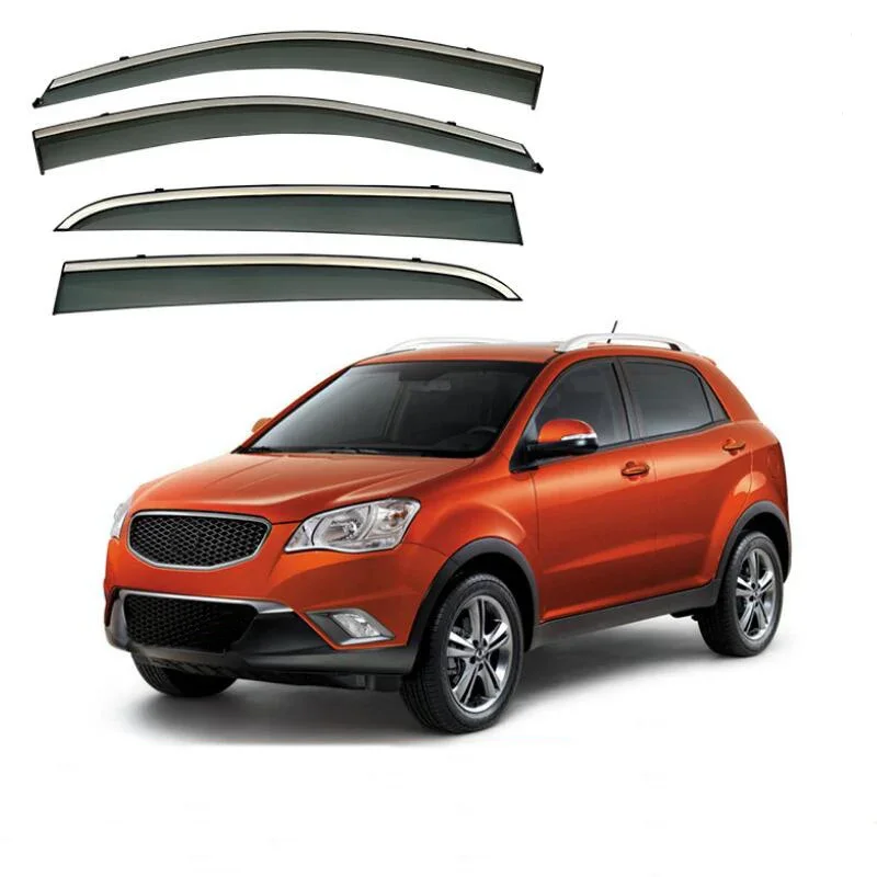 Window Visor Side Window Deflector Rain Guard Awnings & Shelters For Ssangyong Korando 2010 2011 2012 2013 2014 2015 2016 - 2019