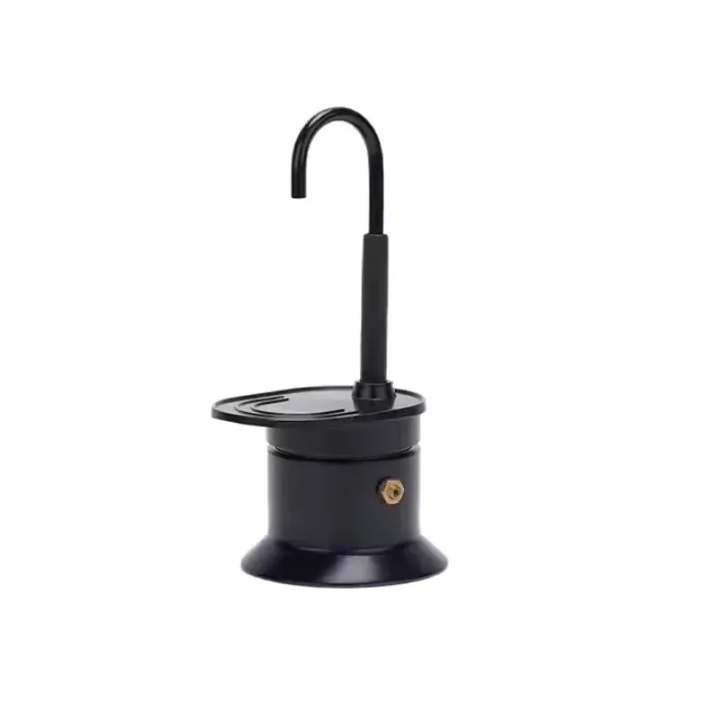 Mini 50ml Aluminum Moka Pot Single Serve Stovetop Espresso Coffee Maker with Single Spout
