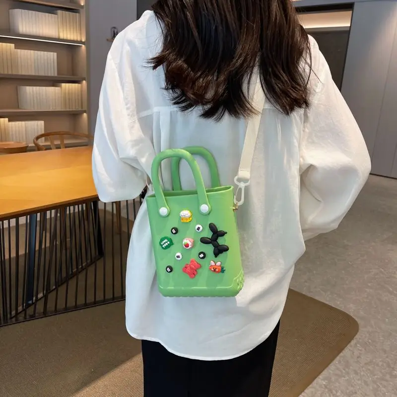 Fashion Cartoon Hole Bag Handmade Diy Bag Women's Summer Handbag Crossbody Bag Waterproof Eva Beach Bag The Tote Bag Sling Bag