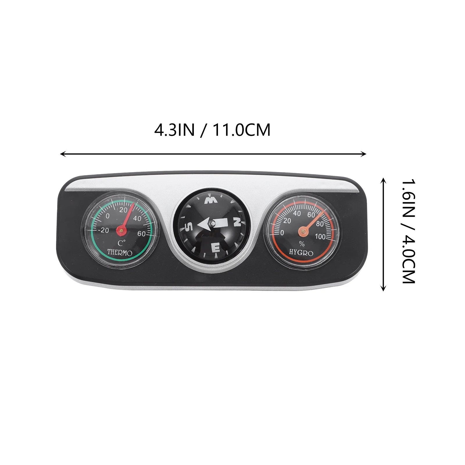 

3 in 1 Car Auto Compass Multi-Functional Navigation Direction Thermometer Hygrometer Dash Mount Compass Vehicle Navigation