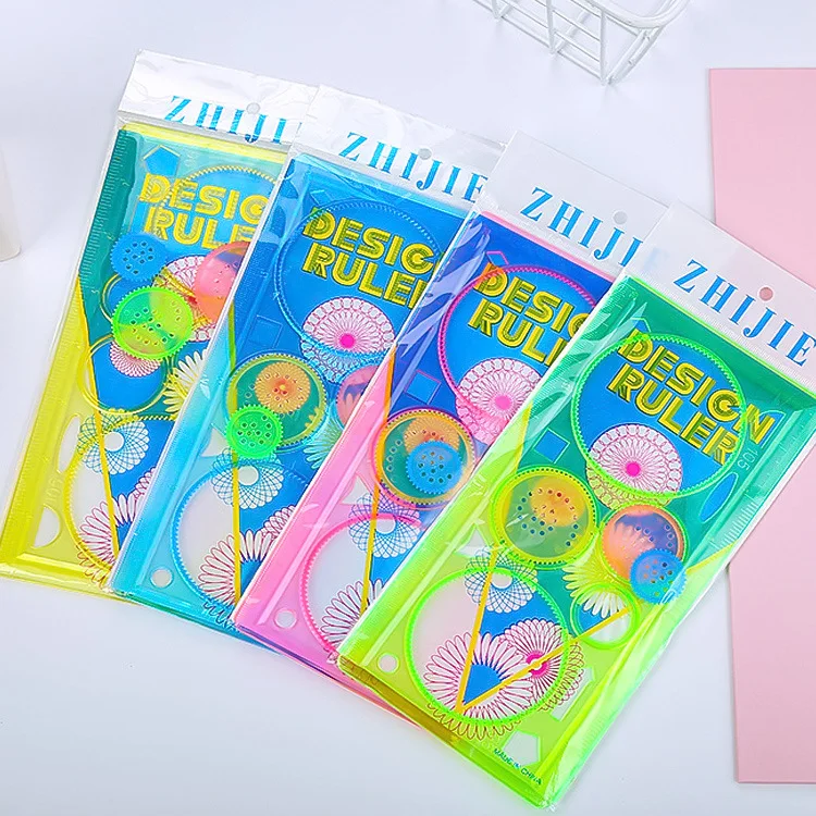 Set De Espirógrafo Y Plantilla De Dibujo – 2 Anillos, 10 Engranajes, Bolígrafos Y Papel, Herramienta Creativa Para Clases De Arte Y Manualidades