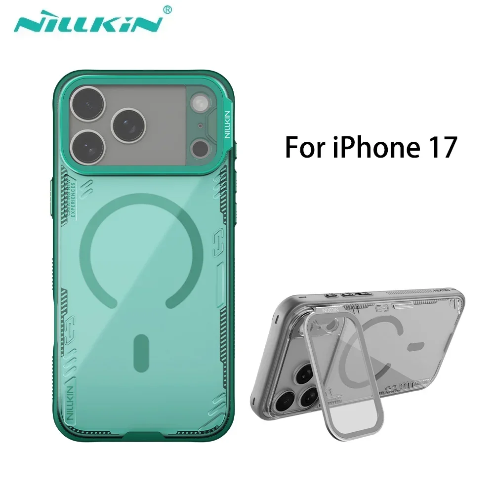 

Чехол Nillkin MagSafe для iPhone 17 Air Iceblade, магнитный чехол для iPhone 17 Pro Max с держателем для объектива