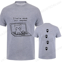 Computer Black Cat Graphic T-shirt Men Women Fashion Oversized Streetwear Unisex Casual Soft Short Sleeve Male Geek Tees Clothes