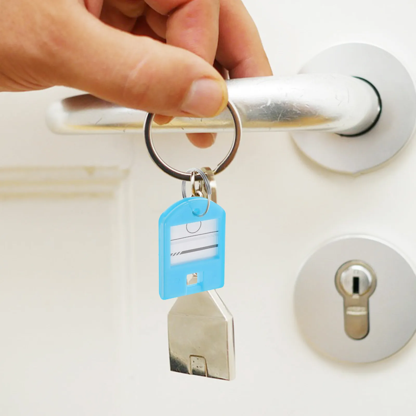 50Pcs Key Tags Plastic Portable Compact Multi-Function Label Tags Key Identifiers for Luggage Office Home Organization