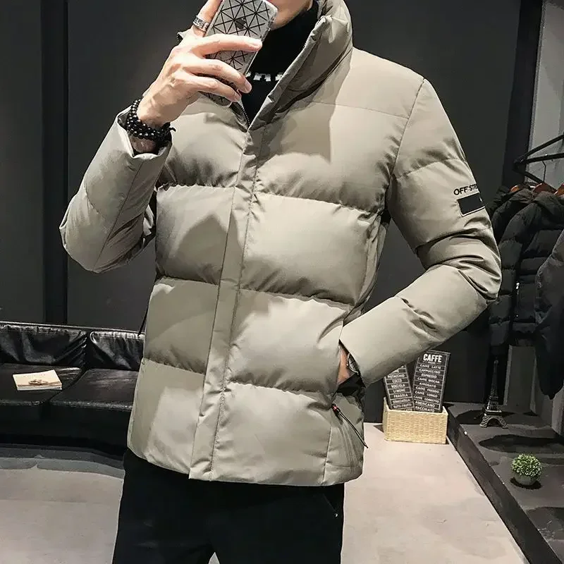 Splicing Hooded Male Padded Coats Men\'s Down Jacket Padding Parkas Lightweight Korean Luxury Clothing Winter Clothes New in &