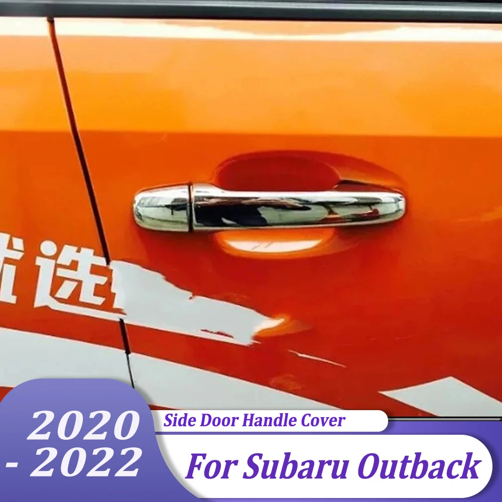 

Chrome Car Styling Side Door Handle Catch Protector Cover Trim Accessories For Subaru Outback 2020 2021 2022