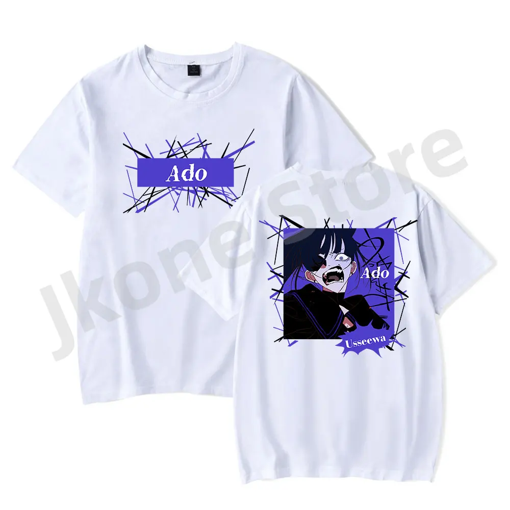 Ado Usseewa T-shirts Kyogen Album Merch Women Men Fashion Casual Short Sleeve Tee Streetwear