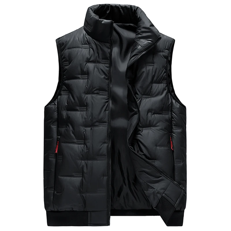 Mens Winter Sleeveless Jacket Men Down Vest Men's Warm Thick Coats Male Harajuk Cotton-Padded Work Waistcoat West Homme Vests