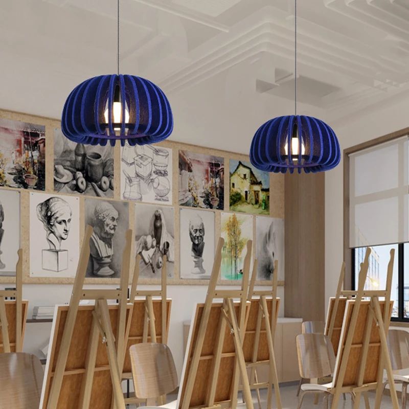 Nordic Personality Semi-Circular Woolen Decorative Lamp for Commercial Restaurant Coffee Shop And Office Design