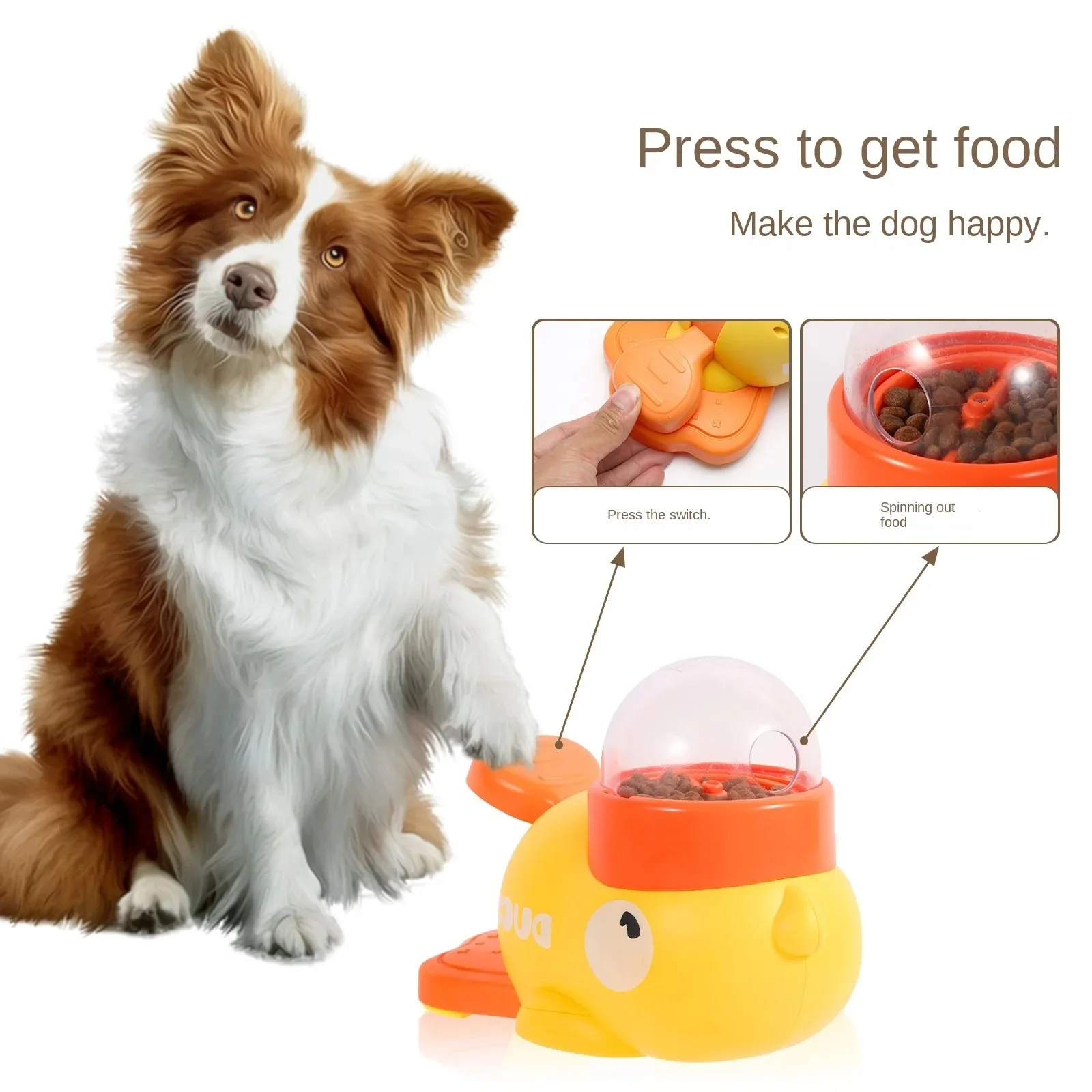 Juguete Interactivo 2 en 1 para Perros, Comedero Lento, Dispensador Automático de Snacks para Entrenamiento Canino