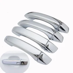 For MG ZS 2017 2018 2019 2020 2021 2022 Carbon Fiber Chrome Car Door Handles Cover Trim Styling Stickers Auto Accessories