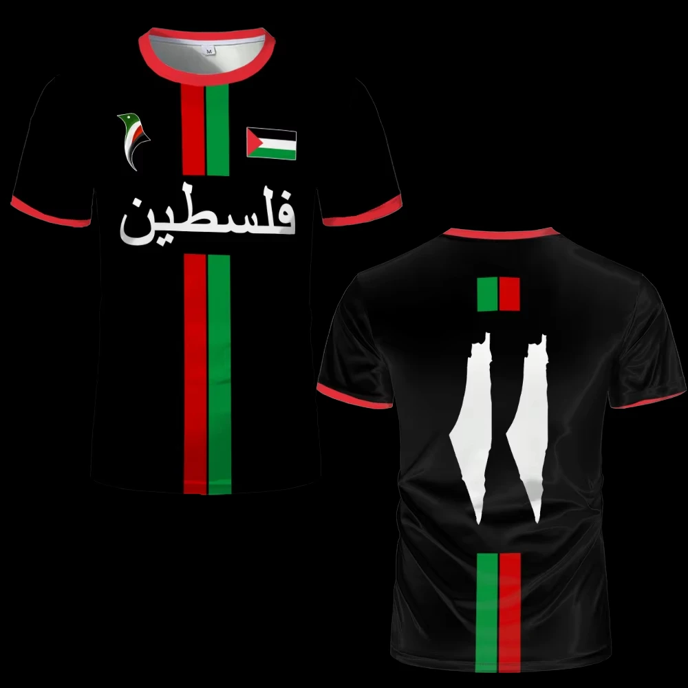 New Palestine Football T-shirts Summer Men's and Women Palestinian Jersey Gaza Gifts Wholesale Unisex Family Kids Tees Fashion