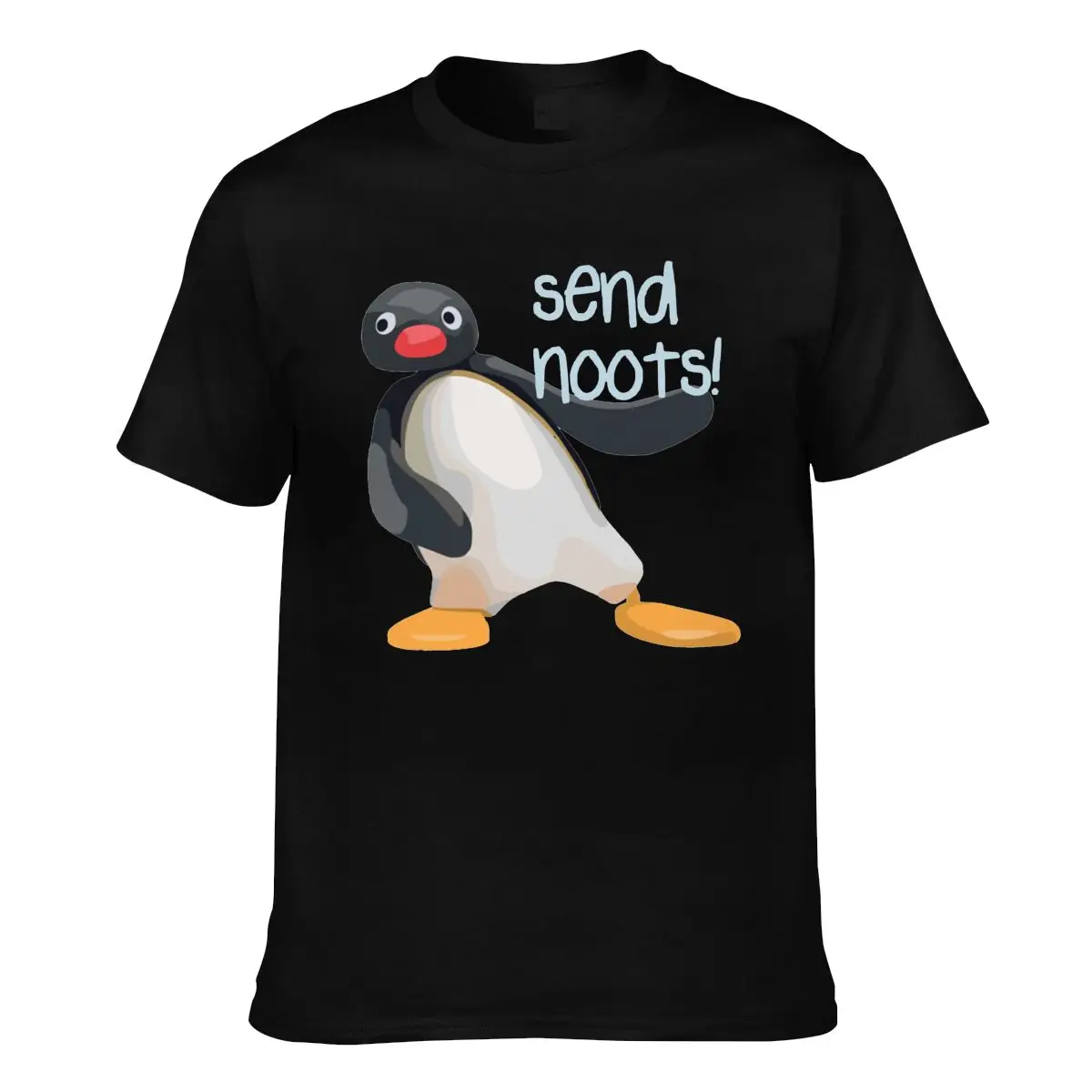 Send Noots! T Shirt noot pingu meme funny sarcastic Fashion 100 Cotton T Shirts Short Sleeves Printed Kawaii Tops for Men Tees