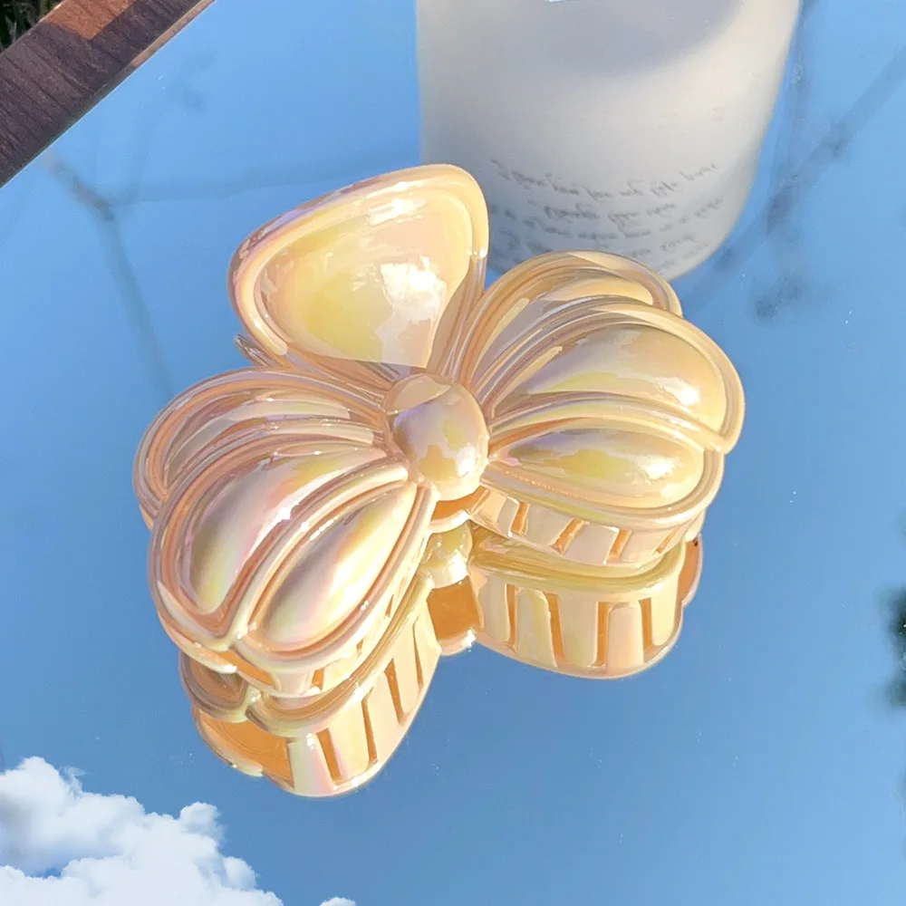 Pinza para el pelo de cola de pez Candy, pinza para el pelo con lazo, horquilla, pinza de tiburón, accesorio para el cabello de media altura en la parte posterior de la cabeza