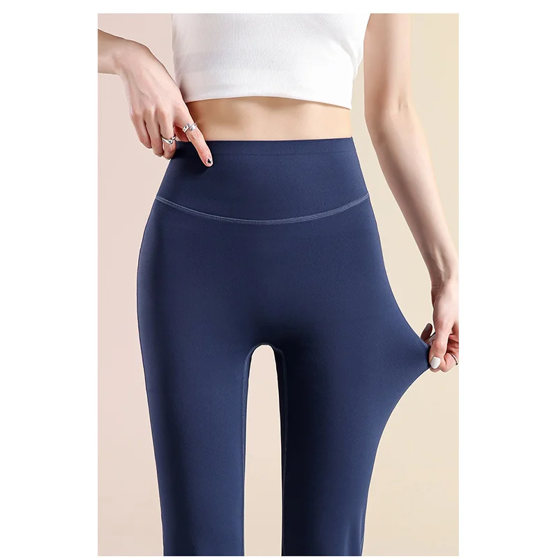 Aiithuug High Waist Mini Flared Leggings Ankle Length Running Legging Bell Bottom Capris Flare Bootcut Yoga Pants Cropped