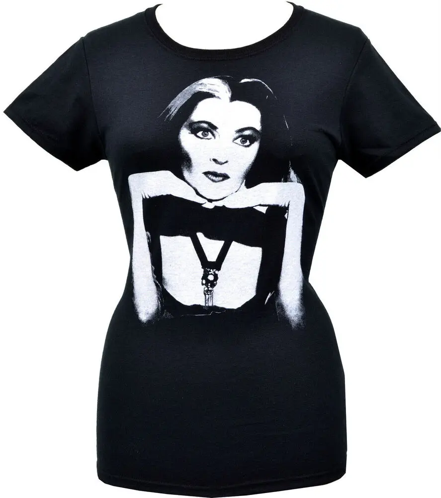 Womens Horror T-Shirt Lily Lilly Munster Meet the Munsters Classic Gothic XLuxury Brand Retro OversizedAnime Graphic T-shirts fo