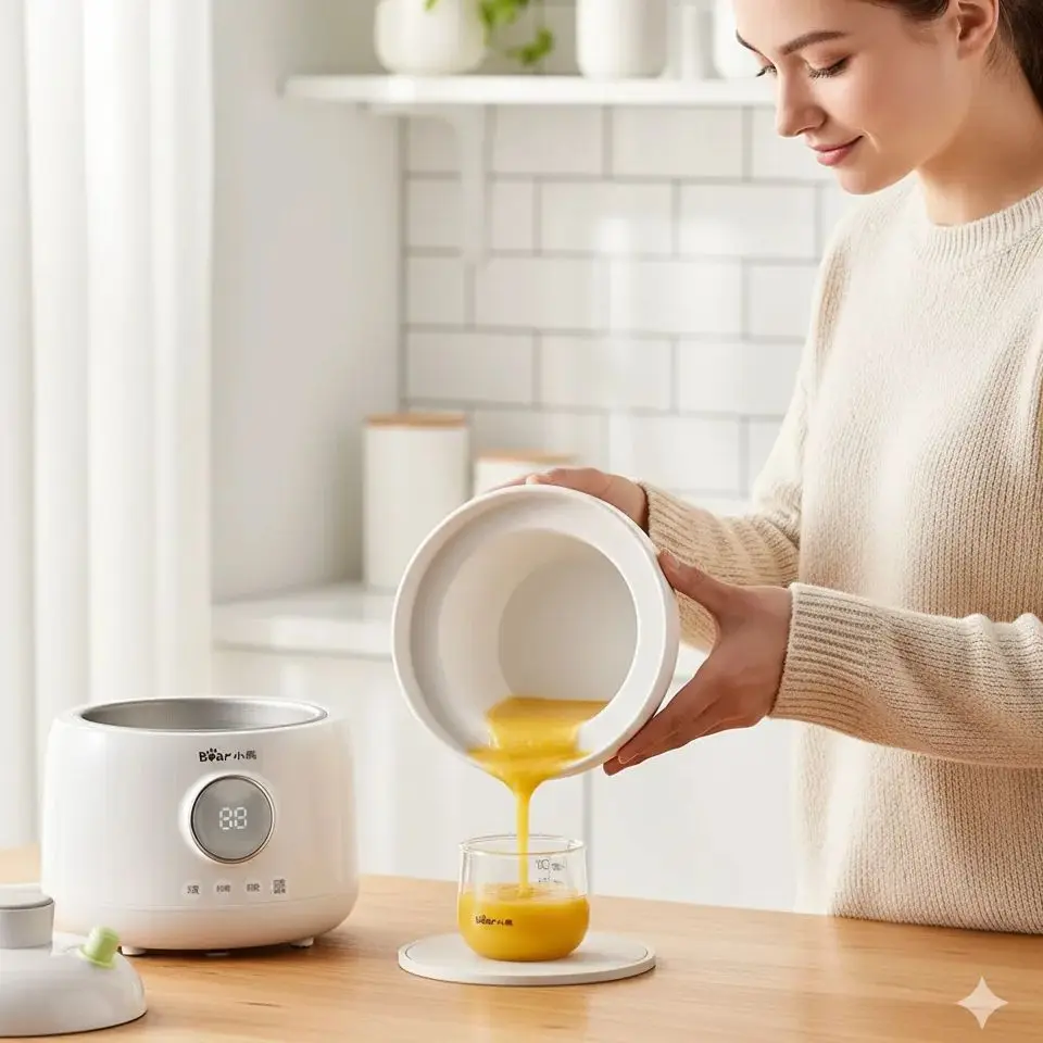 Bear Baby Food Cooker Electric Slow Cooker Ceramic Stewing Direct Stewing Micro-pressure Stewing Pot 1L