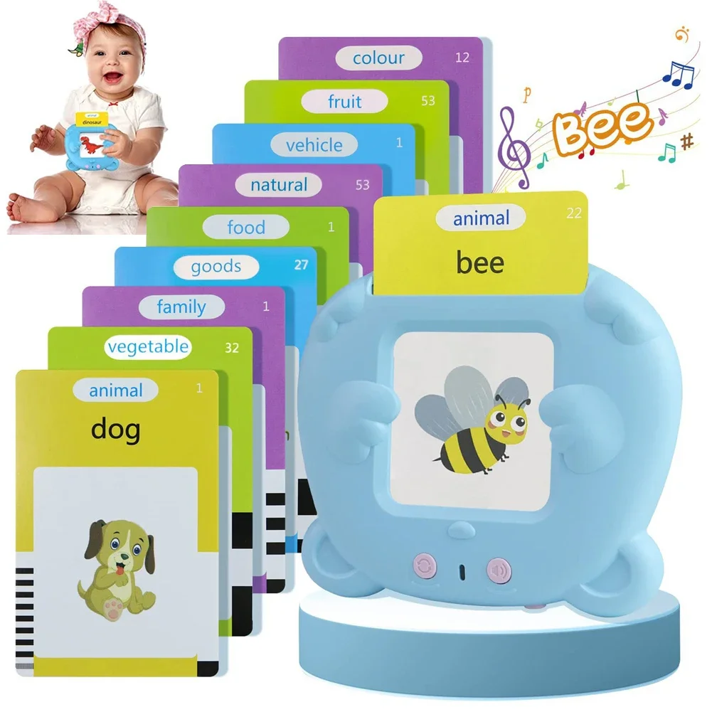 Learning Machine for Kid Talking Flash Cards Kindergarten Kids Language Electronic Audio Book Learn German Russian Spanish Thai