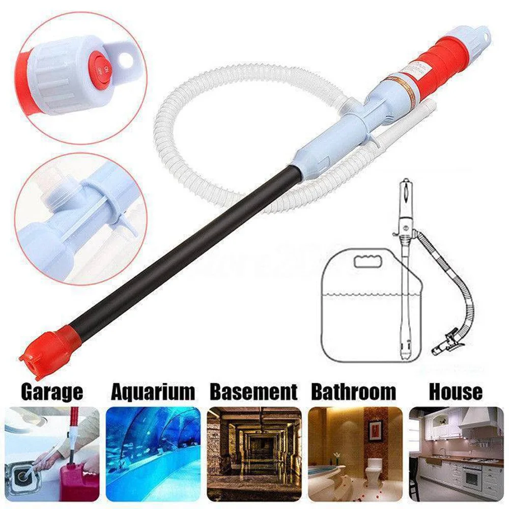 Portable Electric Pump Water Diesel Gas Oil Transfer Pump Hand Held Liquid Pumping Manual Sucker for Fuel,Oil,Water Green