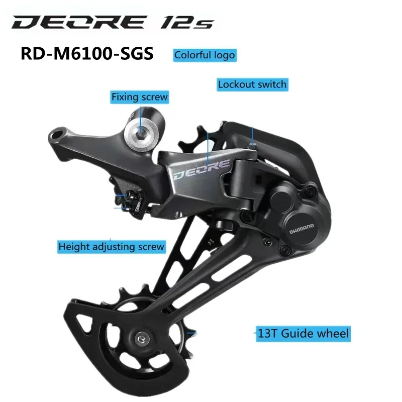 SHIMANO DEORE M6100 12v Groupset Shifter Rear Derailleur RD-M6100 CS-M6100 10-51T Cassette CN-M6100 Chain 1x12-speed Original