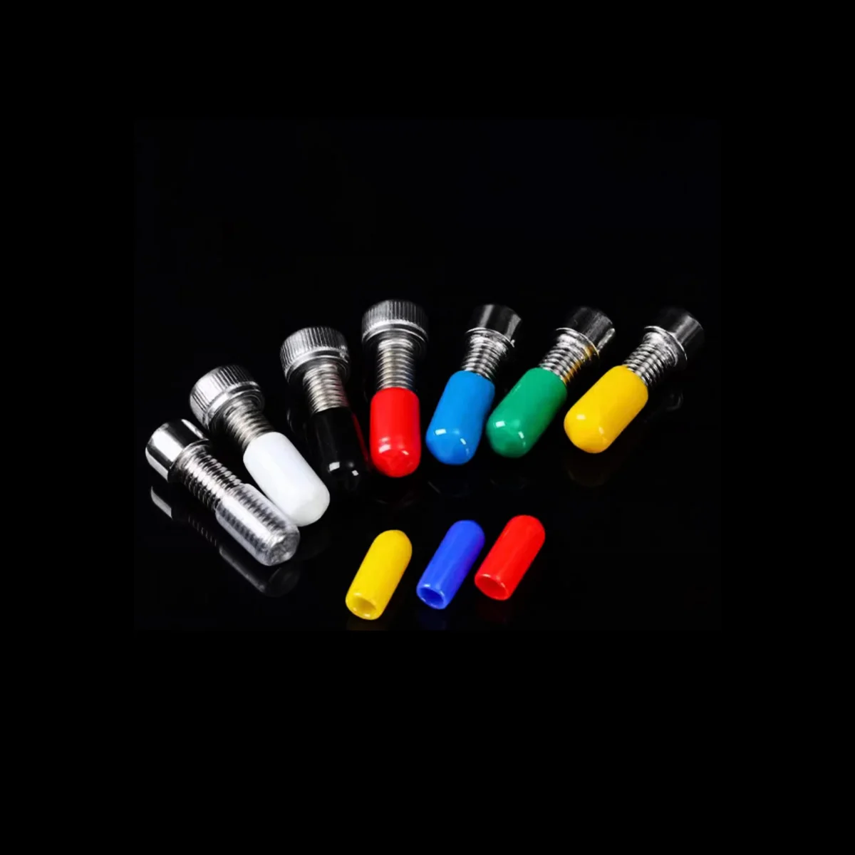 Pvc Soft Sheath Silicone Cap Rubber End Caps Cover Black Sleeve Seals Cable Wire 3mm 4mm 5mm 6mm 8mm 10mm 12MM Plastic Thread
