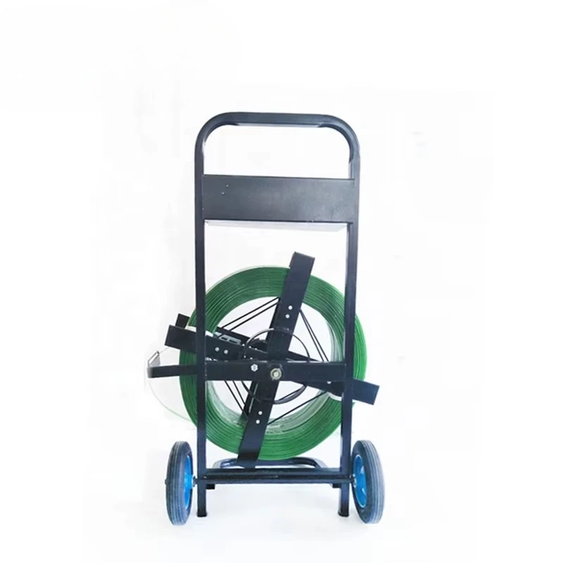 SJ400 Steel Mobile Stand Strapping Tape Dispenser Cart Trolley for Polyester PET Band Cord Roll