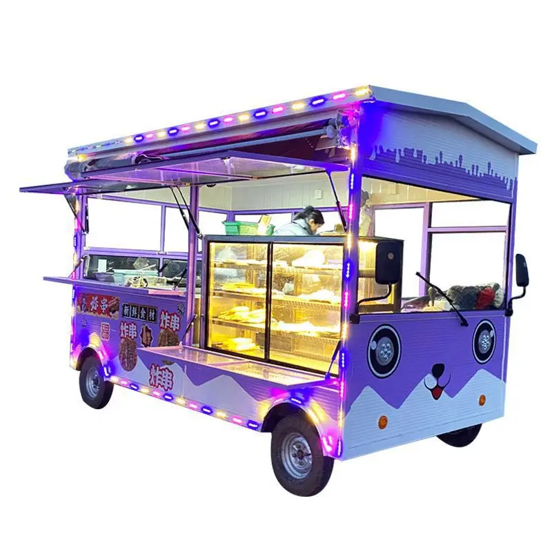 Stall car Mobile dining car Fried skewers Mobile snack car Night market Multifunctional Mala ironing  Electric four-wheel