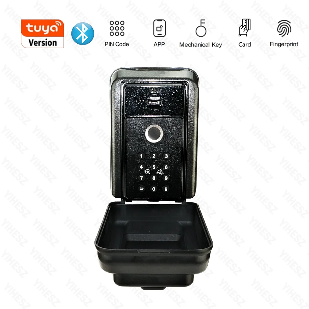 Tuya Bluetooth Smart Key Box Outdoor IP65 Waterproof Security Protection Wall Mounted Anti-theft Box For Storing Keys image 3