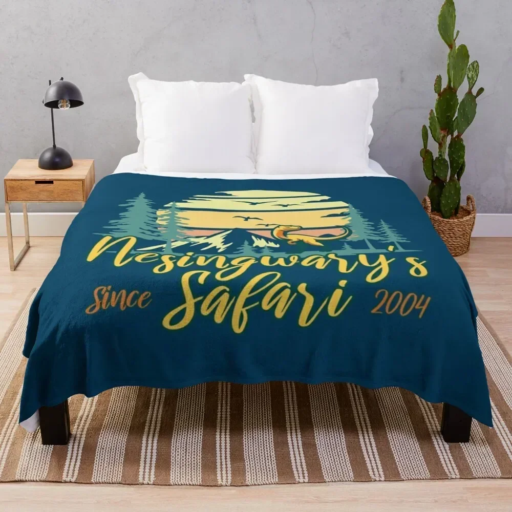 

Nesingwarys Safari Premium Throw Blanket Portable Lightweight Blanket for Travel Camping