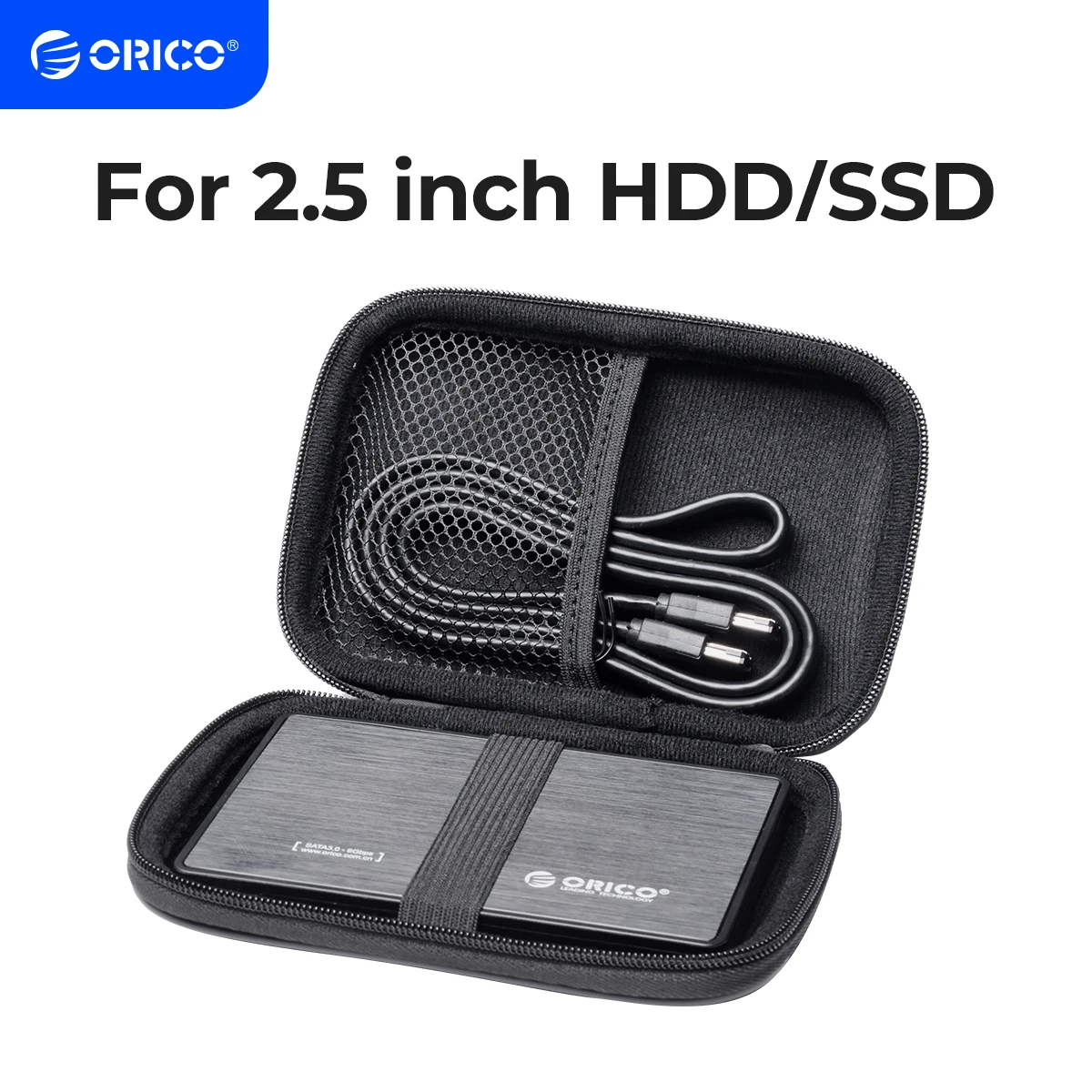 

ORICO Storage Case Bag Portable HDD Protection Bag Earphone Bag Accessories Case For 2.5 Hard Disk Case USB Cable Power Bank