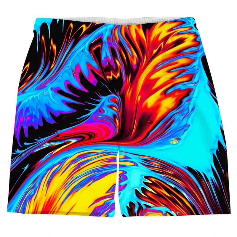 Colorful Graffiti 3D Printed Surfing Board Shorts Cool Summer Street Hip Hop y2k Swim Trunks For Men Kids Travel Beach Shorts