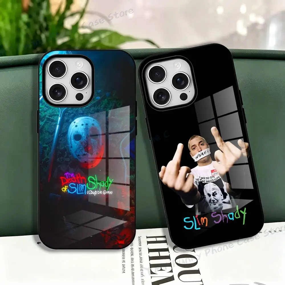E-Eminem Magnetic For Case For Iphone 17,16,15,14,13,12,11 Pro Max Mini Plus Frosted Shell Cover
