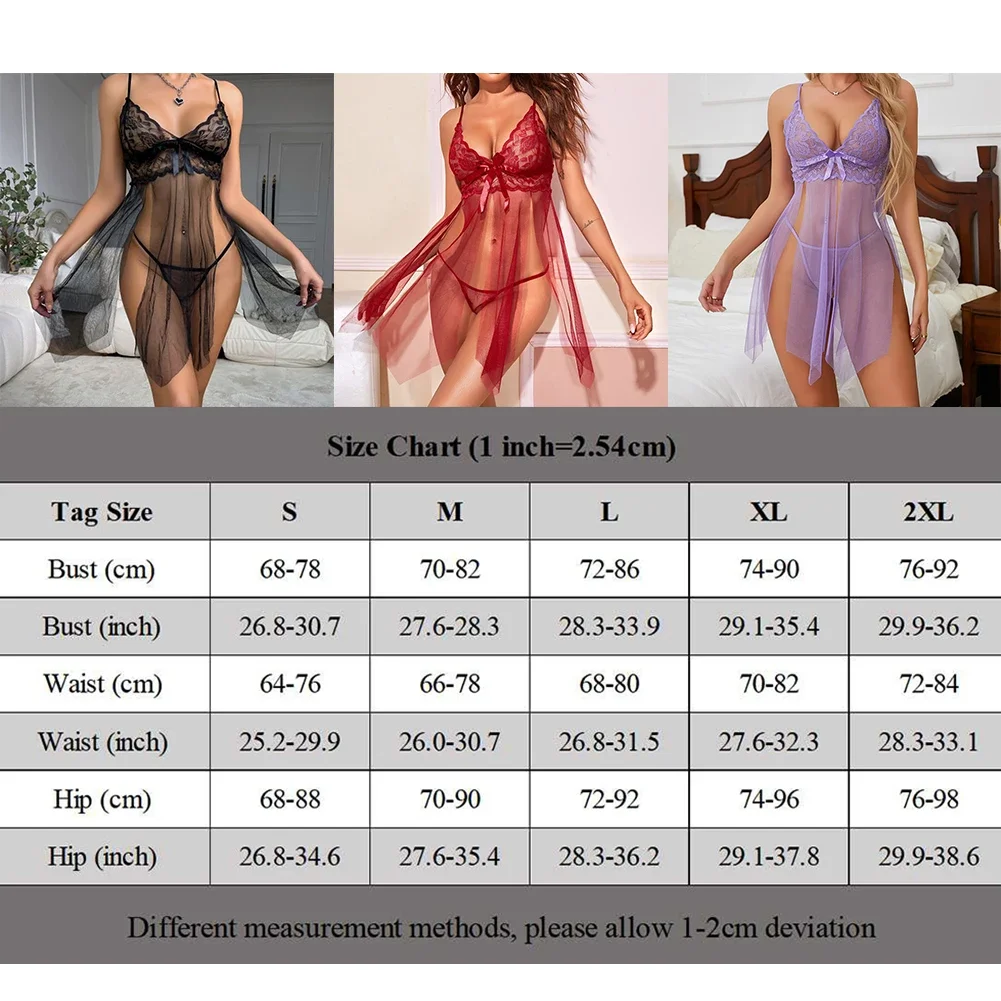 المرأة مثير الملابس الداخلية رداء الحمالة الدانتيل يصل اللباس الاباحية الدانتيل ثوب النوم تنورة مفتوحة ثونغ مجموعة المثيرة ازياء باس النوم