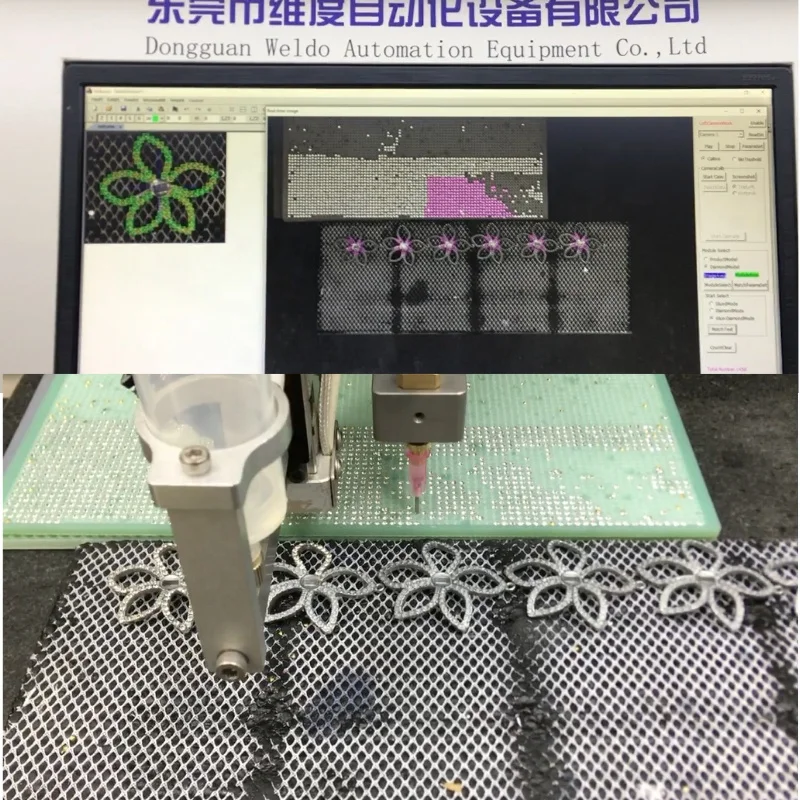 NUOVA macchina per l'impostazione del cristallo del strass dei gioielli automatica visiva intelligente CCD