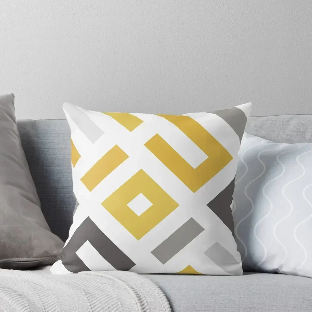 

Mustard & Grey Geometric Throw Throw Pillow Cushions Cover Pillowcase Cushion Sofa Cushion Cover pillow