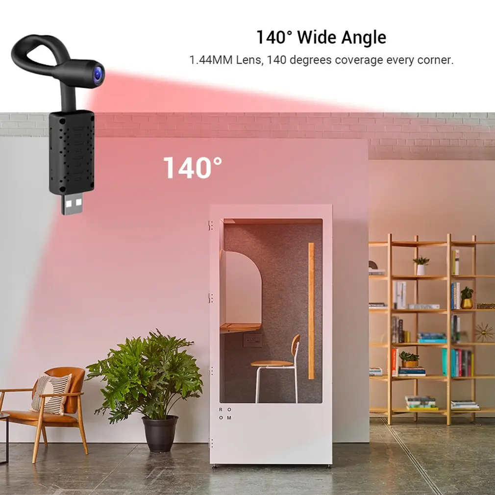 Smart AI Human Detection V380 USB Mini Wifi Camera CCTV Card Home Surveillance IP Camera 1080P Motions Micro Camcorder