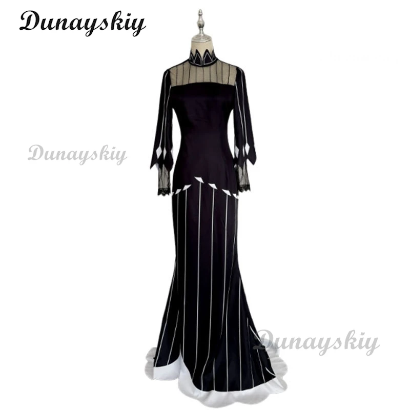 Anime Re: Life In A Different World From Zero Cosplay Costume Echidna Costume Black Dress Cloak Cape Cheongsam Qipao