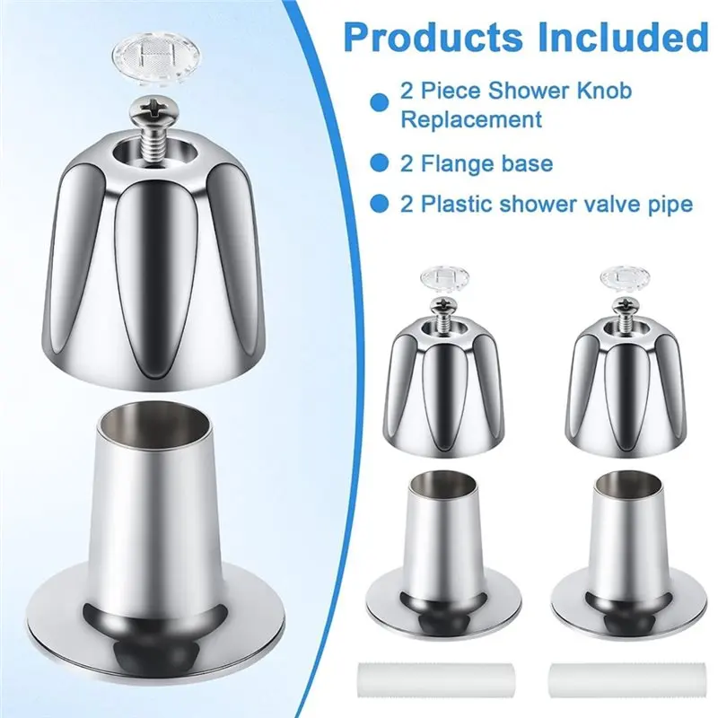 [A93Z!】 Replacement 2-Piece Shower Faucet Handle, For Price Pfister Verve& Bathtub, Includes Knob& Base