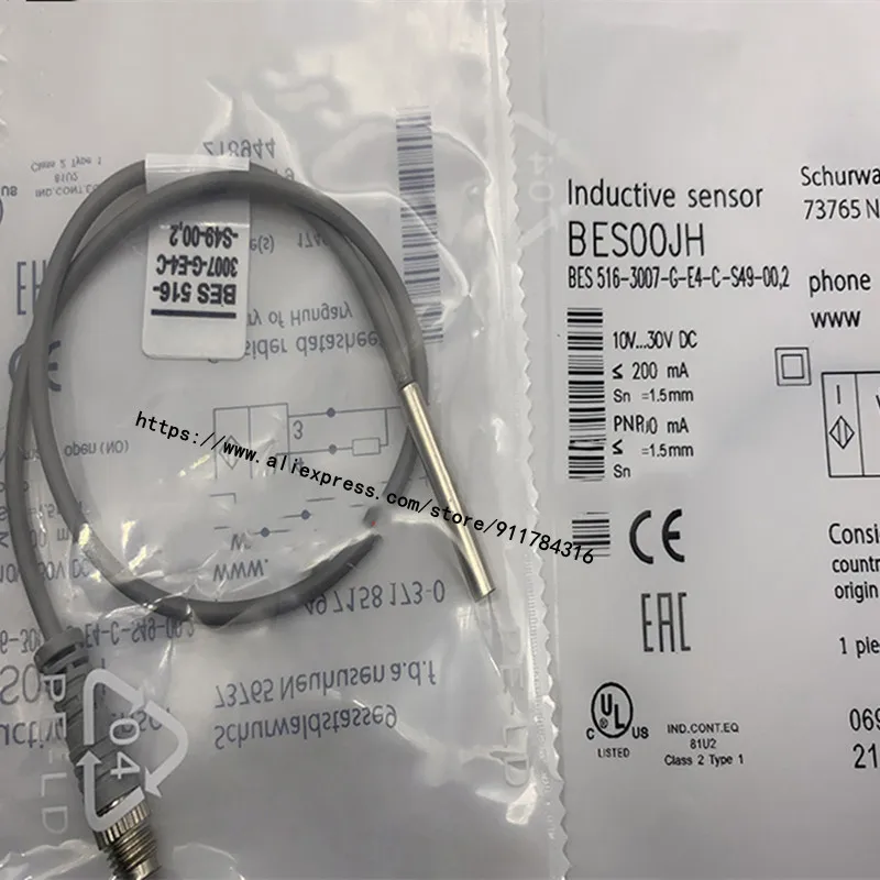 

New High Quality Balluff Proximity Switch BES 516-3007-G-E4-C-S49-00,3 BES 516-3007-G-E4-S49-00,2