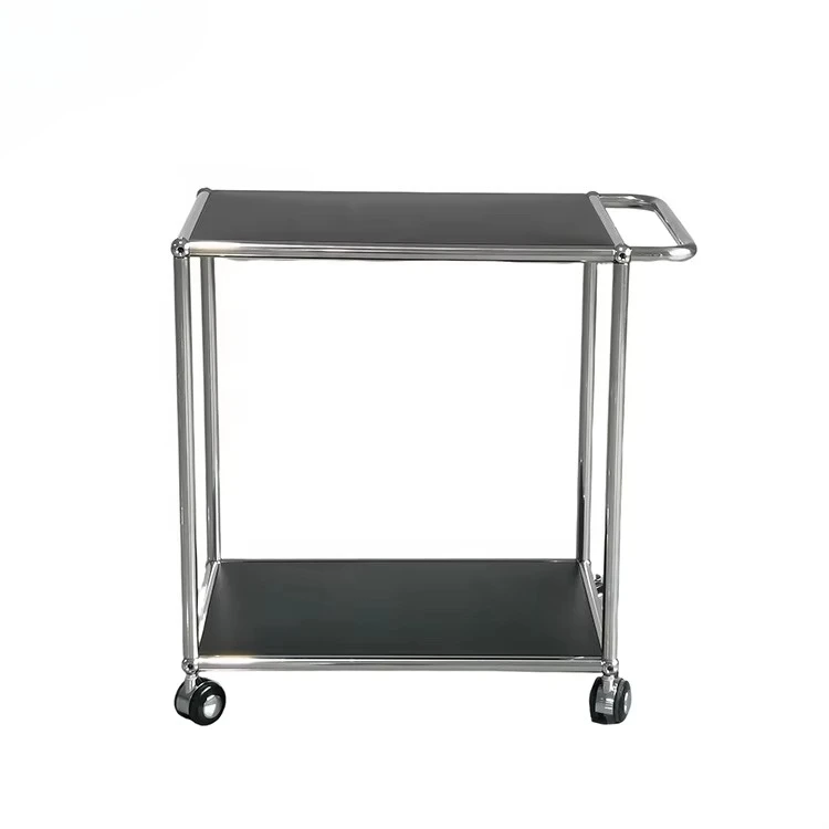 High End Minimalist Bar Trolley With Casters 304 Stainless Steel Multiple Color Free Combination Hotel Trolley
