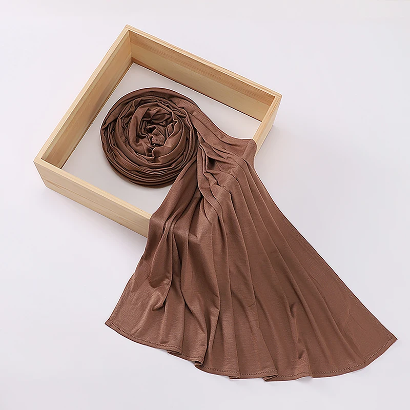 Good Stitch Stretchy Jersey Schal Jersey Hijab Instant Hijab Plain Muslim Schals Lieferant Turban HeadWraps Foulard Femme – Detail 10